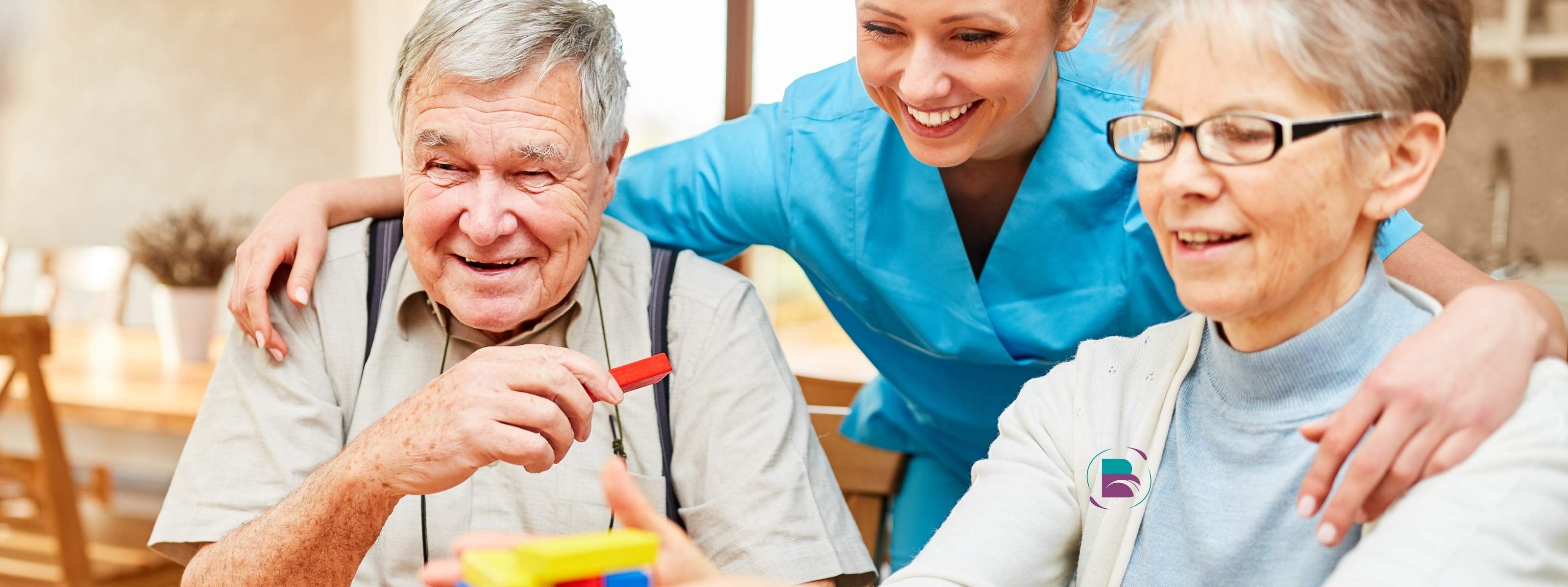 Lifestyle hero image of a welcoming assisted living community